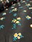 1 Yard Orange Blue Floral Embroidered Black Mesh Lace for Gowns Dresses Decor 50/54 Inch